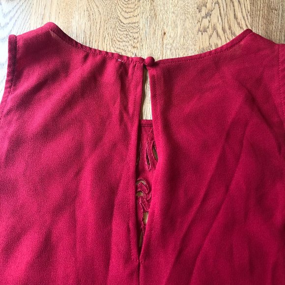 Urban Outfitters Pins and Needles Red Eyelet Tank Top Small - Picture 6 of 11
